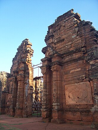 Jesuit Missions of the Guaranis: San Ignacio Mini, Santa Ana, Nuestra Señora de Loreto and Santa Maria Mayor (Argentina), Ruins of Sao Miguel das Missoes (Brazil)